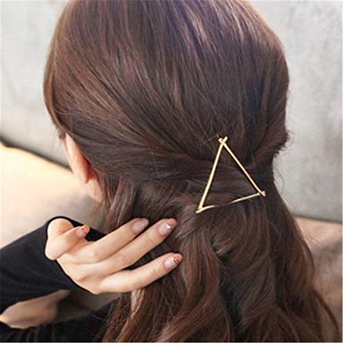 Xmiral Hairpin Silver Minimalist Hair Dainty Hollow 6pcs Clam Geometric Gold Clip Metal Hair clip Bigodini Rulli