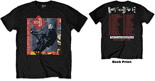 Bowie David T-Shirt # Xl Unisex Black # Glass Spider Tour