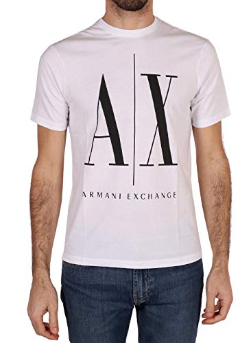 Armani Logo Icon , T-shirt, Uomo, Bianco, XXL