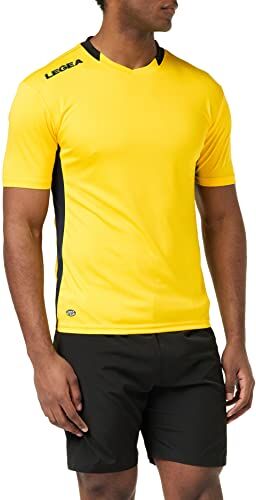 Legea Maglia Monaco, T-Shirt Unisex, Giallo/Blu, M