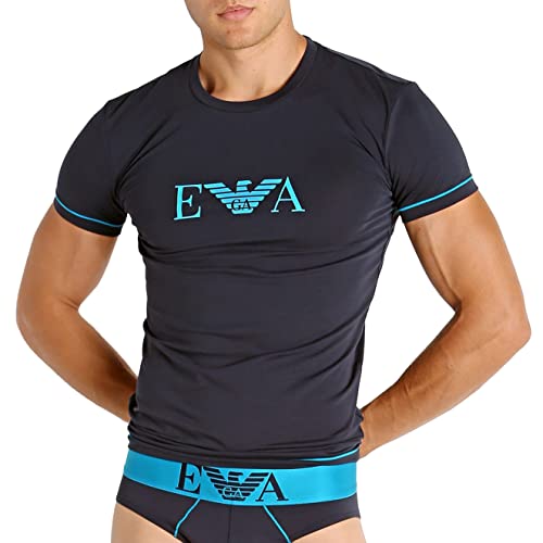 Emporio Armani Maglietta Uomo 111035 1P523, T-Shirt Manica Corta, Girocollo (Blu Scuro, M)