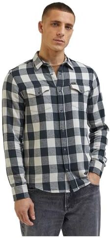 Lee Clean Western Shirt, Camicia Uomo, Natur, 3XL