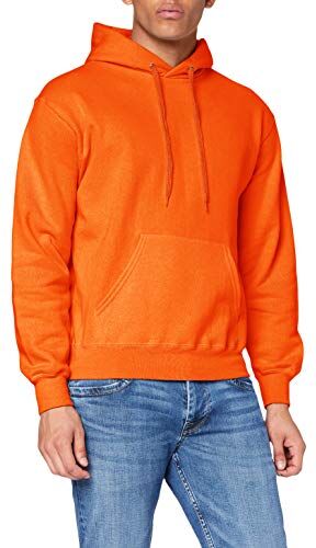 Fruit of the Loom Hooded Sweat Felpa con Capuccio, Opaco, Arancione, L Uomo