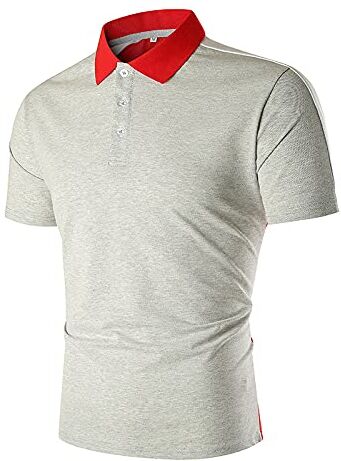 U/D Polo T-Shirt Estiva da Uomo Camicie Classiche Uomo Magliette da Lavoro e da Casa Camicia da Cerimonia Uomo Maglie a Manica Corta da Tennis Maglietta da Golf Top Casual Moda (S, F)