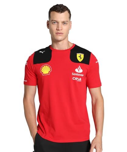 Puma Scuderia Ferrari Maglietta 2023 della Squadra Rosso Uomo Taglia: XS