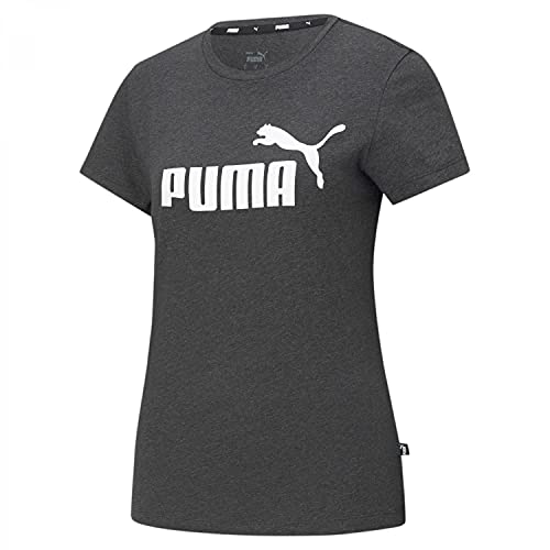 Puma Ess Logo Tee Maglietta, Grigio Scuro Bianco, L Unisex Adulto
