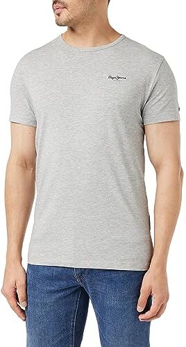 Pepe Jeans Original Basic 3 N, T-Shirt Uomo, Grigio (Grey Marl),L