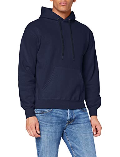 Fruit of the Loom Hooded Sweat Felpa, Blu (Navy Blue), M Uomo