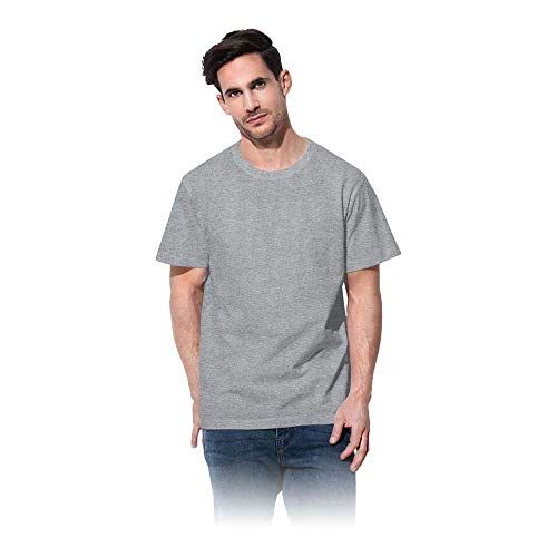 Stedman Apparel T-Shirt a Maniche Corte da Uomo, vestibilità Regolare, Modello Comfort-T/, Colore: Grigio Erica, Taglia XL