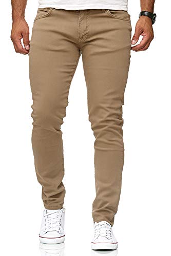Redbridge Jeans Uomo Slim Fit Pantaloni Cotone Vasta Gamma di Colori Casual Stretch Marrone W32 L32
