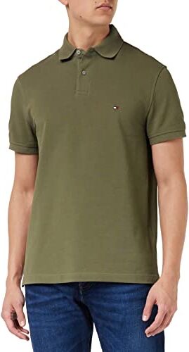 Tommy Hilfiger 1985 SLIM POLO, S/S Polos Uomo, Khaki (Faded Military), S