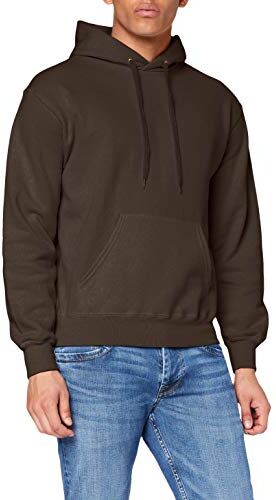 Fruit of the Loom Hooded Sweat Felpa, Marrone (Chocolate), S Uomo