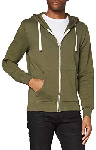 Jack & Jones Jjeholmen Sweat Zip Hood Noos Felpa con Cappuccio, Verde (Olive Night Fit: Reg Fit), M Uomo