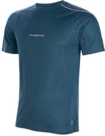 TRANGOWORLD Olvena, T-Shirt Uomo, Ceramica Blu, L