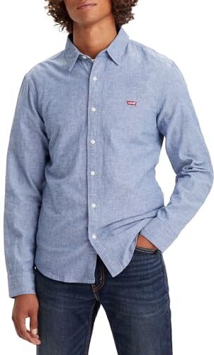 Levis Long-Sleeve Battery Housemark Slim, Uomo, Navy Peony, M