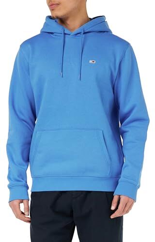 Tommy Jeans Tjm Regular Fleece Hoodie  Felpe con Cappuccio, Blu (Meridian Blue), XXL Uomo