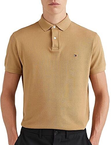 Tommy Hilfiger 1985 Regular Polo  Maniche Corte, Marrone (Countryside Khaki), L Uomo