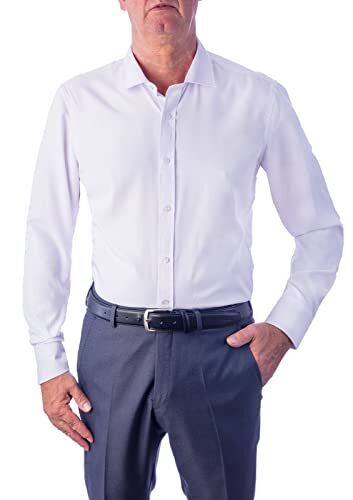 1st American Elegante Camicia Manica Lunga da Uomo 00% Cotone Silk Touch Regular Fit Collo all'Italiana No Stiro TG Fino alla XXXXL