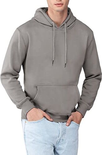 Nuqlo Felpa Uomo con Cappuccio   No Logo   Cotone Premium   Basic Casual Sportivo   Senza Zip   Semplice Tinta Unita