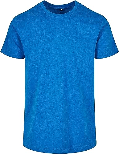 Build Your Brand Basic Round Neck T-Shirt, Cobalt Blue, M Uomo