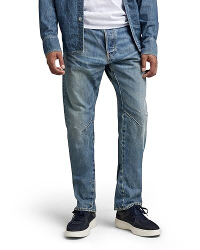 G-STAR RAW Men's Arc 3D Jeans, Blu (antique faded niagara destroyed ), 34W / 32L