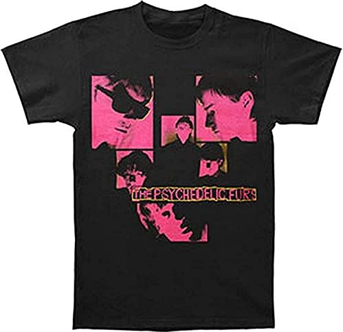 YUNMEI Psychedelic Furs Squares Crewneck Men's Tee Adult Unisex 100% Cotton Short Sleeve T-Shirt Black XXXL