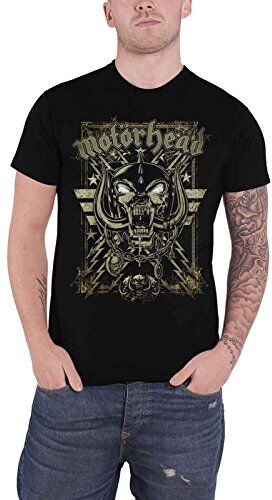 Motorhead T Shirt Spider Webbed War Pig Band Logo Nuovo Ufficiale Uomo Nero Size L