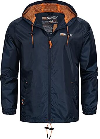 Geographical Norway – Giacca a vento impermeabile, da uomo blu navy L