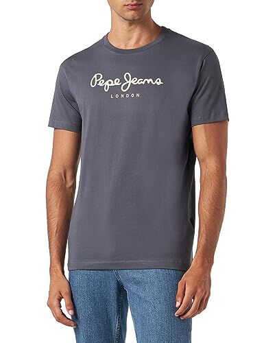 Pepe Jeans Eggo N, T-Shirt Uomo, Nero (Washed Black),XL