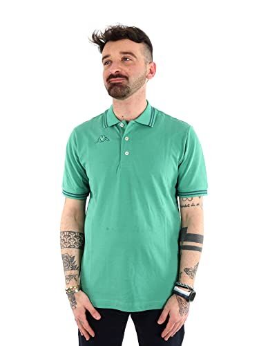 Kappa Logo MALTAX 5 MSS Polo Uomo Piquet Cotone T-Shirt Maglia Regular 302MX50 Taglia XL Colore Principale Green Green Dk Forest