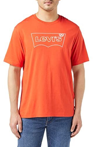 Levis Ss Relaxed Fit Tee, T-shirt Uomo, Outline Red Clay, XL