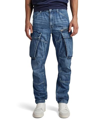 G-STAR RAW Rovic Zip 3D Regular Tapered Denim Jeans Donna, Blu (faded cliffside blue -D536-G326), 34W / 32L