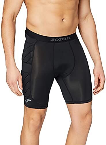 Joma Short Protec Portero Nero Pantaloni interni, Uomo, UOMO, 100010, Nero, S-M