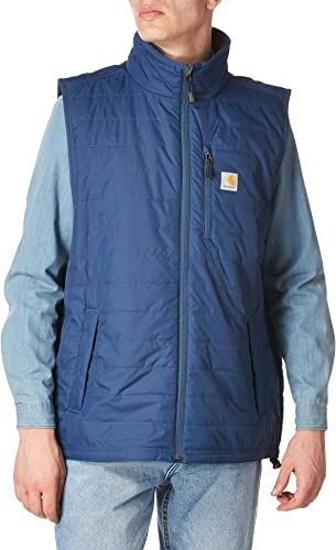 Carhartt Gilet Imbottito Impermeabile Rain Defender, Vestibilità Comoda, Pesantezza Leggera Uomo, Blu (Blu Scuro), M