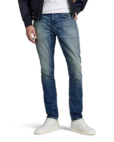 G-STAR RAW 3301 Slim Jeans, Jeans Uomo, Blu (Worn In Erosion ), 31W / 32L
