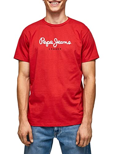 Pepe Jeans Eggo N, T-Shirt Uomo, Rosso (Studio Red),XL
