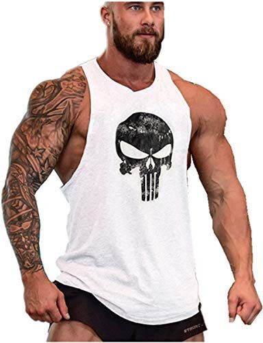 Cabeen Uomo Palestra Canotta Smanicato Bodybuilding Canottiera Gym Cotone Sport Tank Top