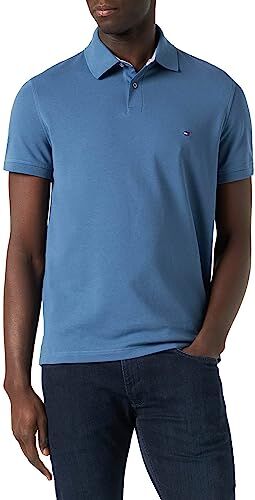 Tommy Hilfiger 1985 Regular Polo  Maniche Corte, Blu (Blue Coast), XS Uomo