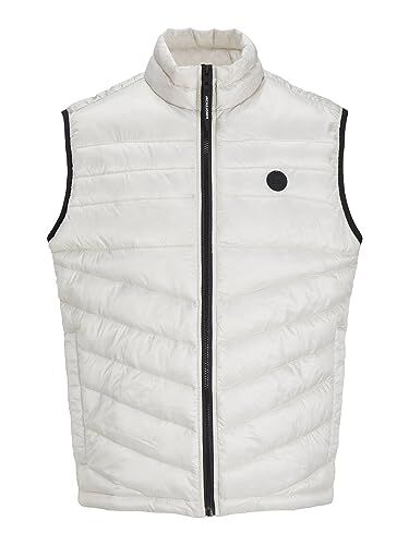 Jack & Jones Jjehero Bodywarmer Collar Noos Giacca trapuntata, Moonbeam, L Uomo