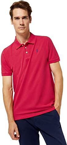 Polo Club Polo Manica Corta Uomo Fucsia Regular Fit Maglietta 100% Cotone