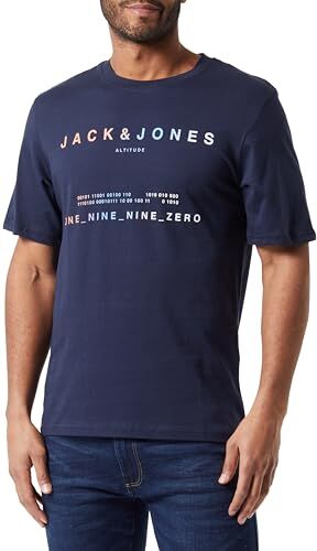 Jack & Jones Jcoriot Tee SS Crew Neck Fst T-Shirt, Blazer Blu Marine, XL Uomo