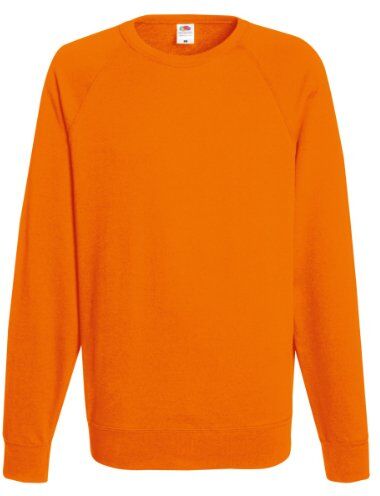 Fruit of the Loom Felpa con maniche raglan, da uomo, Colore: arancione., XXL