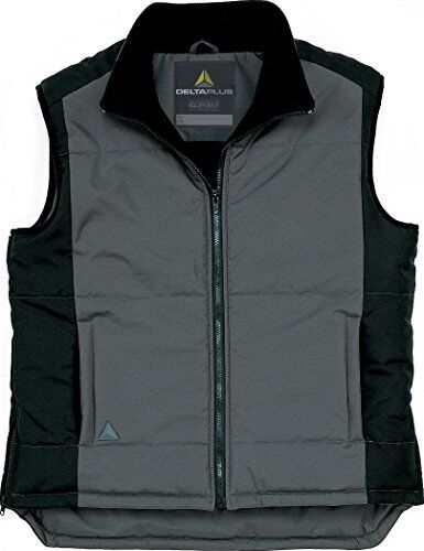 Deltaplus FIDJIGRXG Gilet in Poliestere con Rivestimento in PVC, Colore: Grigio/Nero, XL