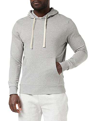 Jack & Jones JJEHOLMEN Sweat Hood Noos Felpa con Cappuccio. Grigio Chiaro mélange/vestibilità: regge Fit. M Uomo