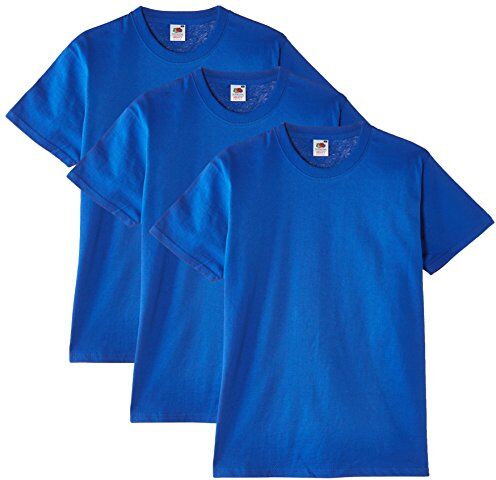 Fruit of the Loom Heavy Cotton Tee Shirt 3 pack, T-shirt da uomo, colore blu, taglia XXX-Large