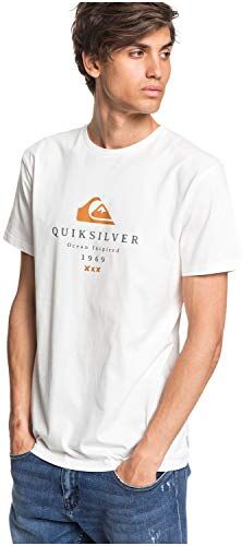 Quiksilver First Fire-Maglietta da Uomo, Snow White, XXL