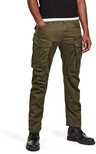 G-STAR RAW Rovic Zip 3d Regular Tapered Pants, Pantaloni Uomo, Verde Scuro (Dk Bronze Green D02190-5126-6059), 33W / 34L