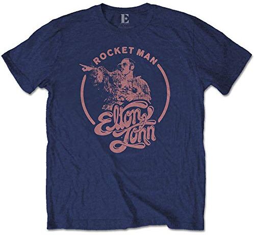 John Elton T-Shirt # Xl Unisex Blue # Rocketman Circle Point