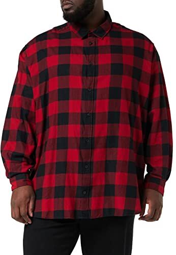 Jack & Jones Jjegingham Twill Shirt L/S Noos Camicia, Rosso (Red), XL Uomo