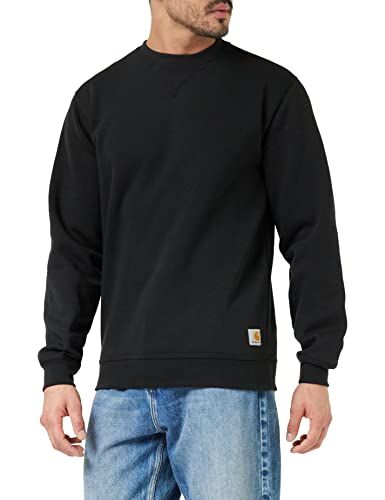 Carhartt Felpa Girocollo da Uomo con Peso Medio, Nero, XXX-Large